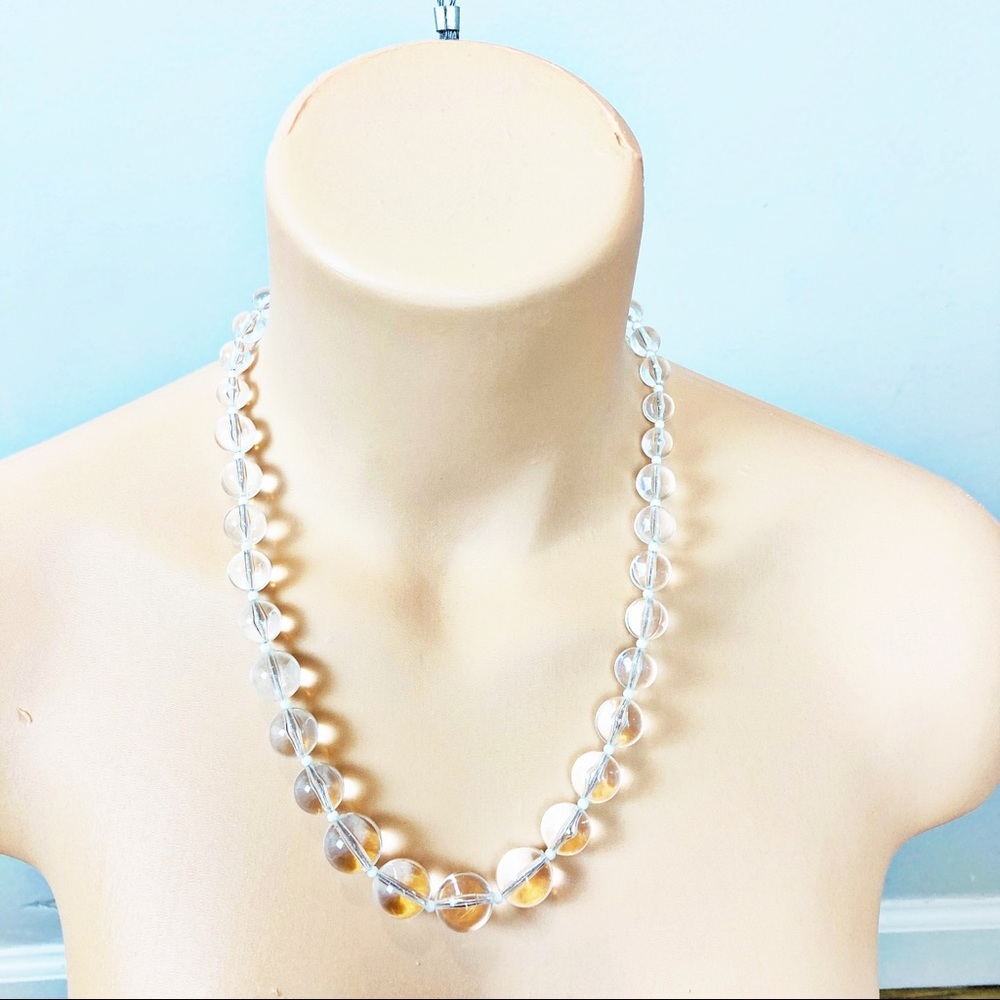 2/$14 Plastic 60s Style Beaded Necklace